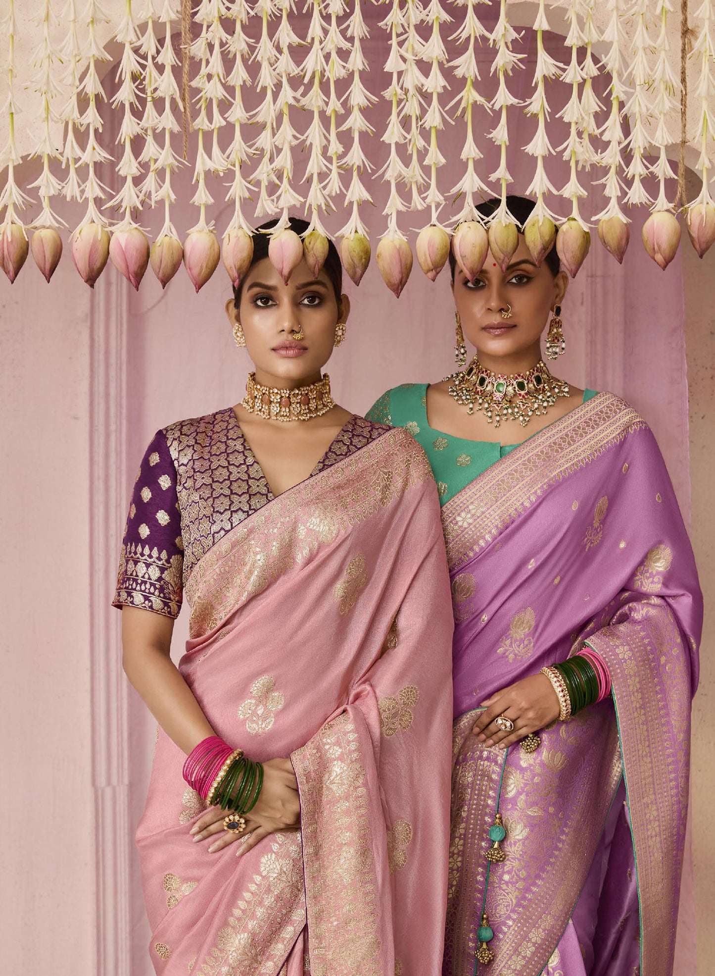 Lavender Dola Viscose Silk Premika Saree