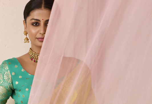 Mustard Yellow Dola Viscose Silk Premika Saree