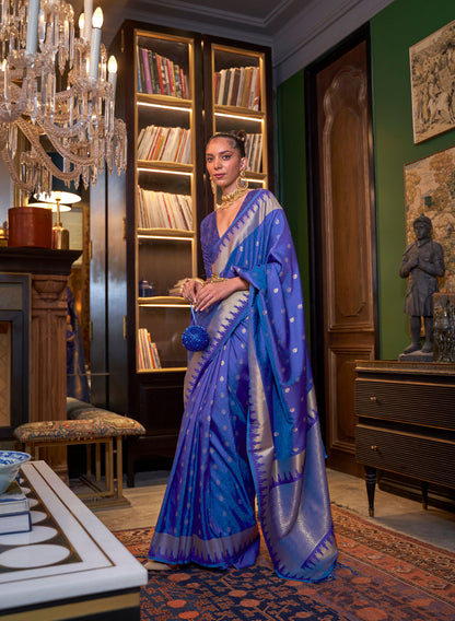 Royal Blue Karissa Silk Handloom Saree