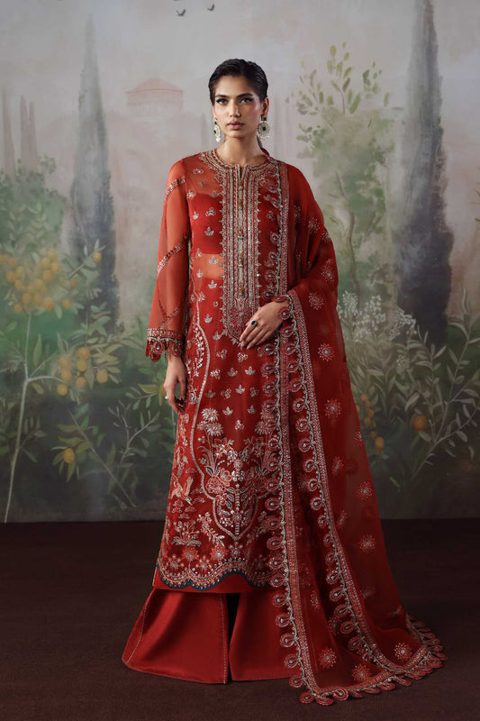 Laalroz - Maroon Organza Heavy Sequins Embroidered Wedding Salwar Kameez