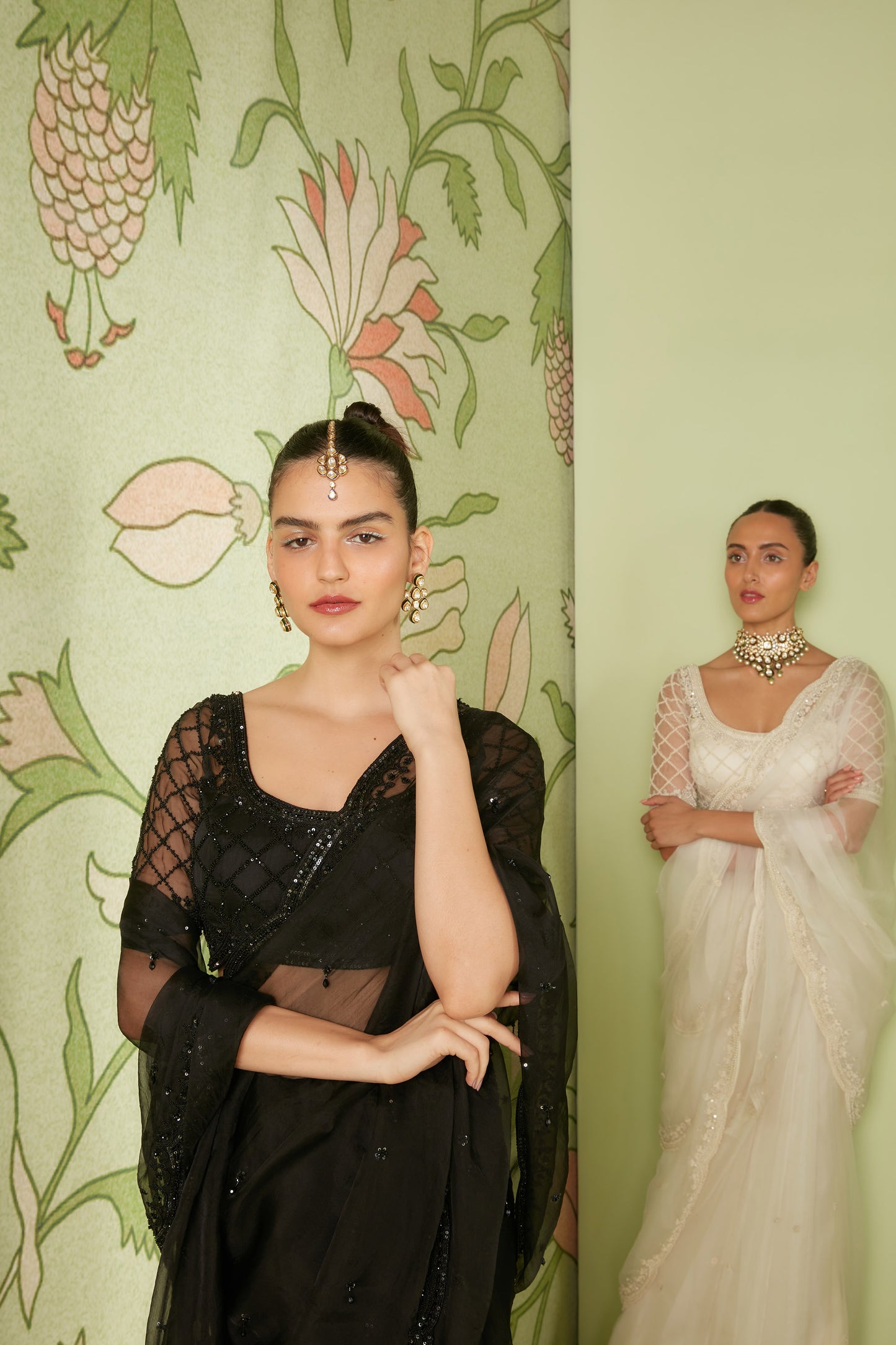 Black Georgette Hunar Saree