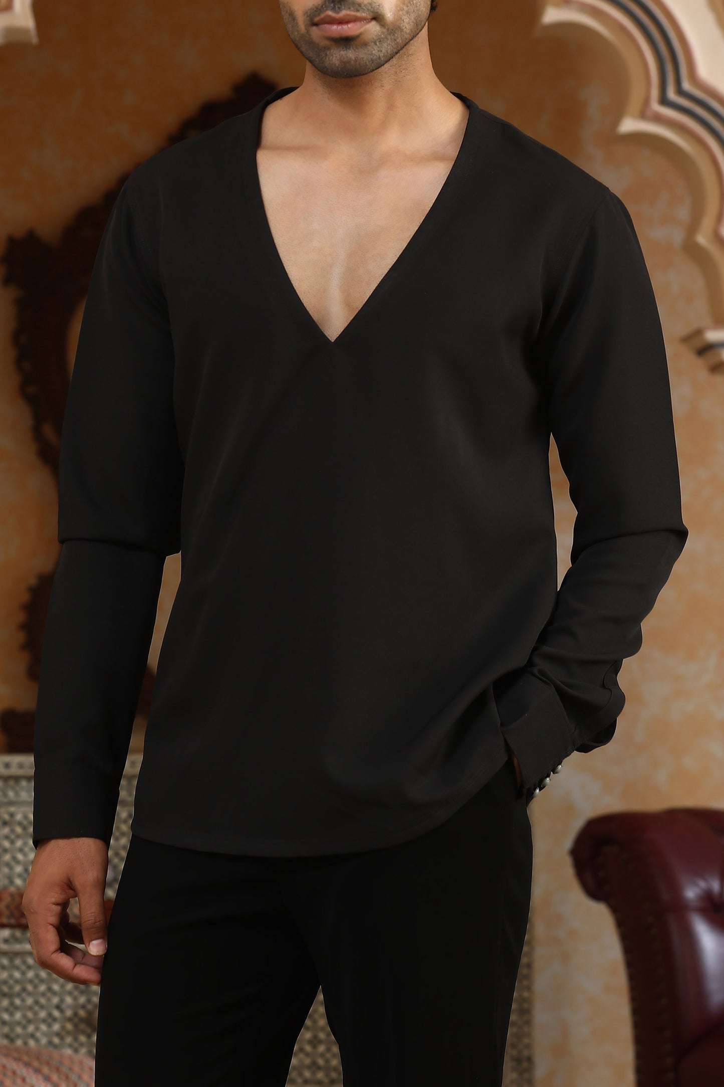 Nishaant - Black Italian Casual Shirt
