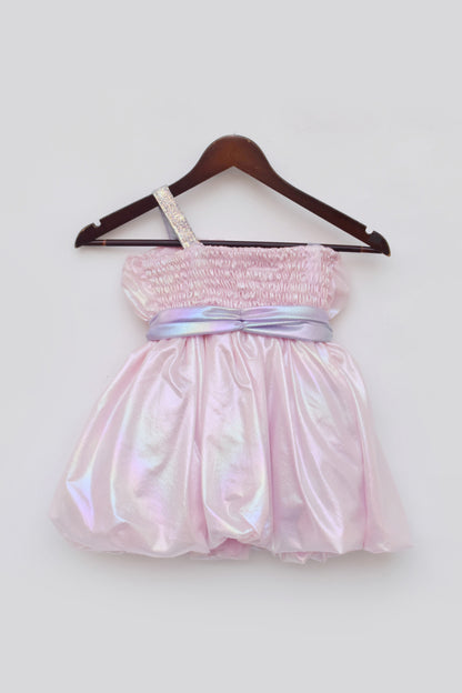 Pink Metallic Frock