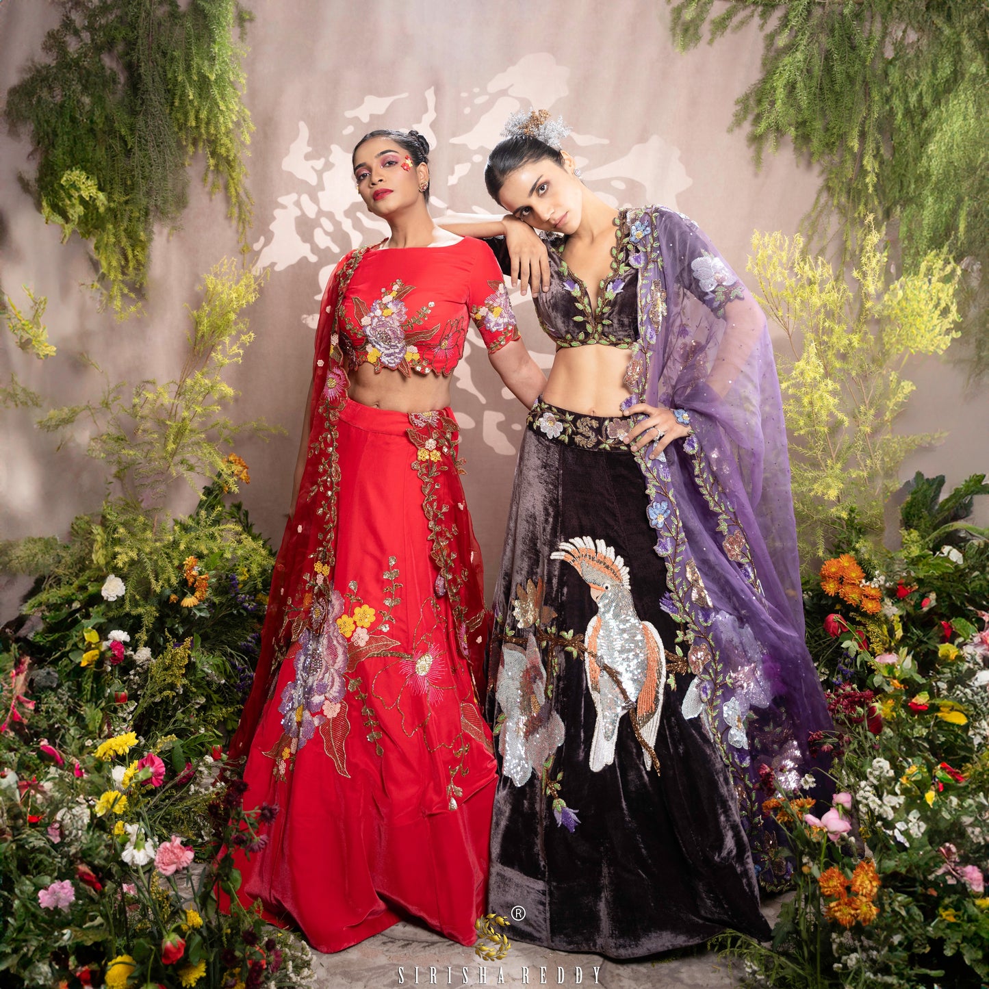 Snuff Hand Embroidered Designer Flying Soul Bridal Lehenga