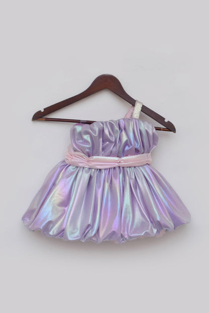 Purple Metallic Frock