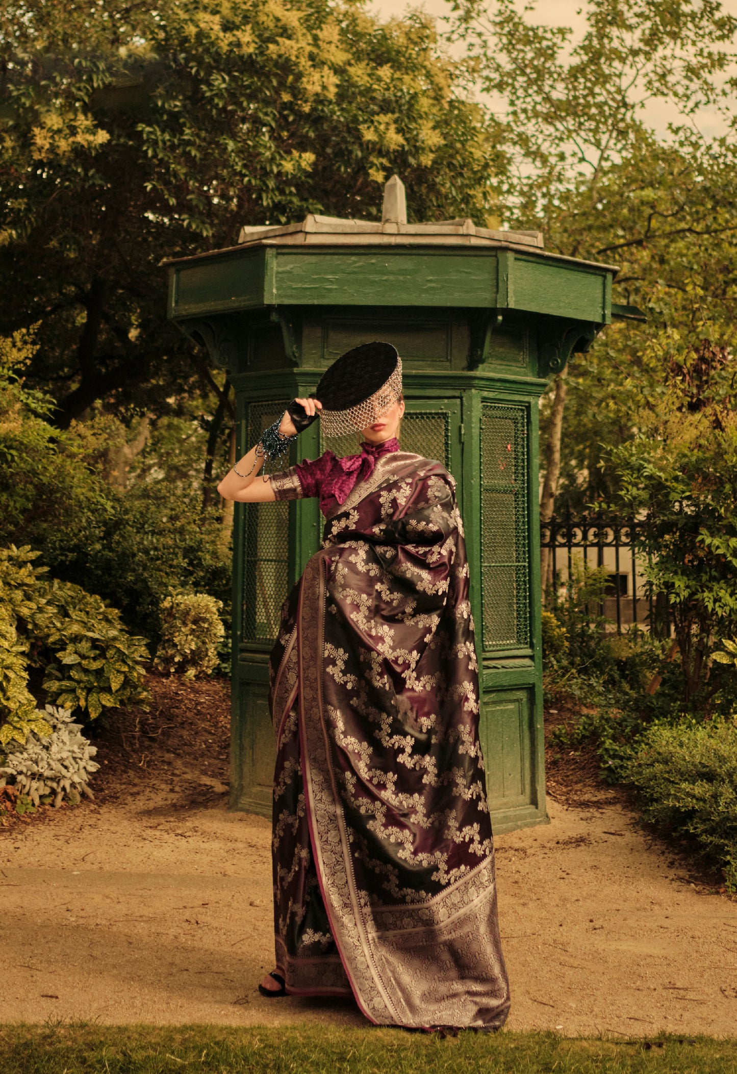 Maroon Kiki Rangkat Handloom Silk Saree