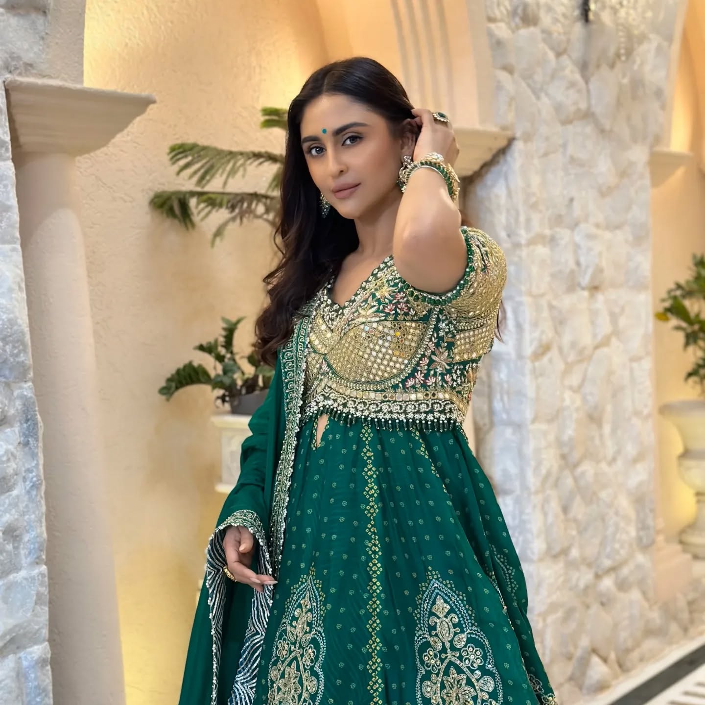 Custom Green Eloquent Bridesmaid Lehenga