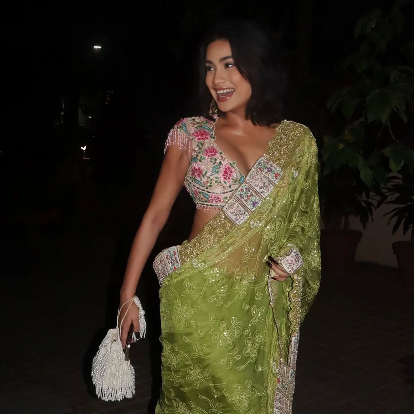 Custom Mint Green Eloquent Bridal Saree