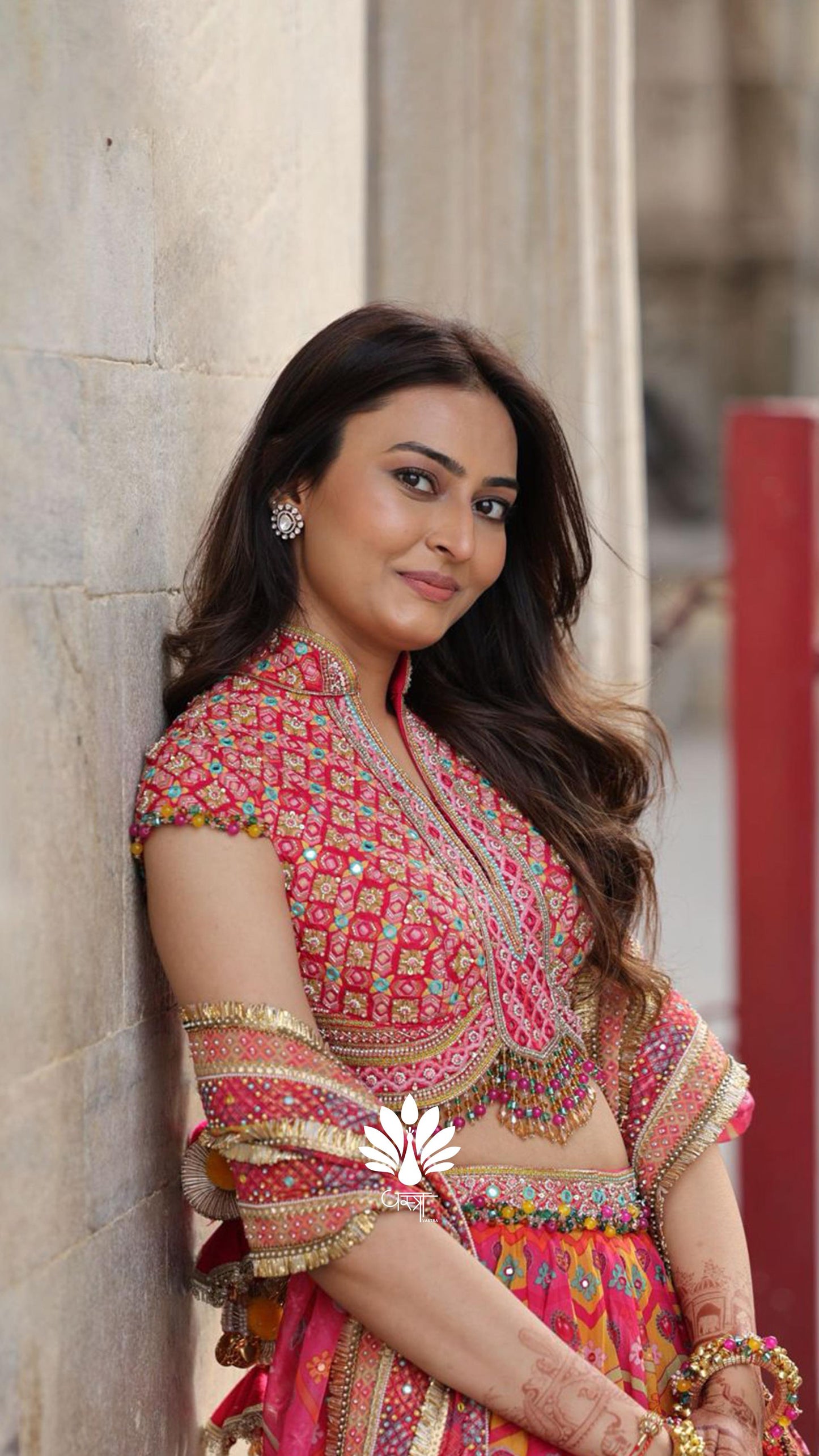 Custom Regal Red and Yellow Bridesmaid Lehenga