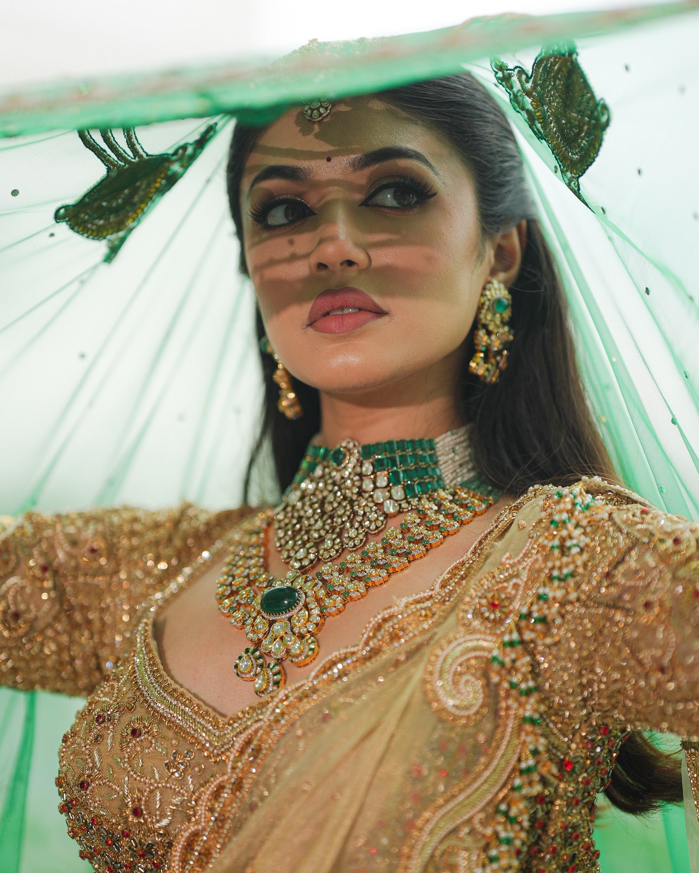 Custom Regal Cream Heavy Bridal Lehenga