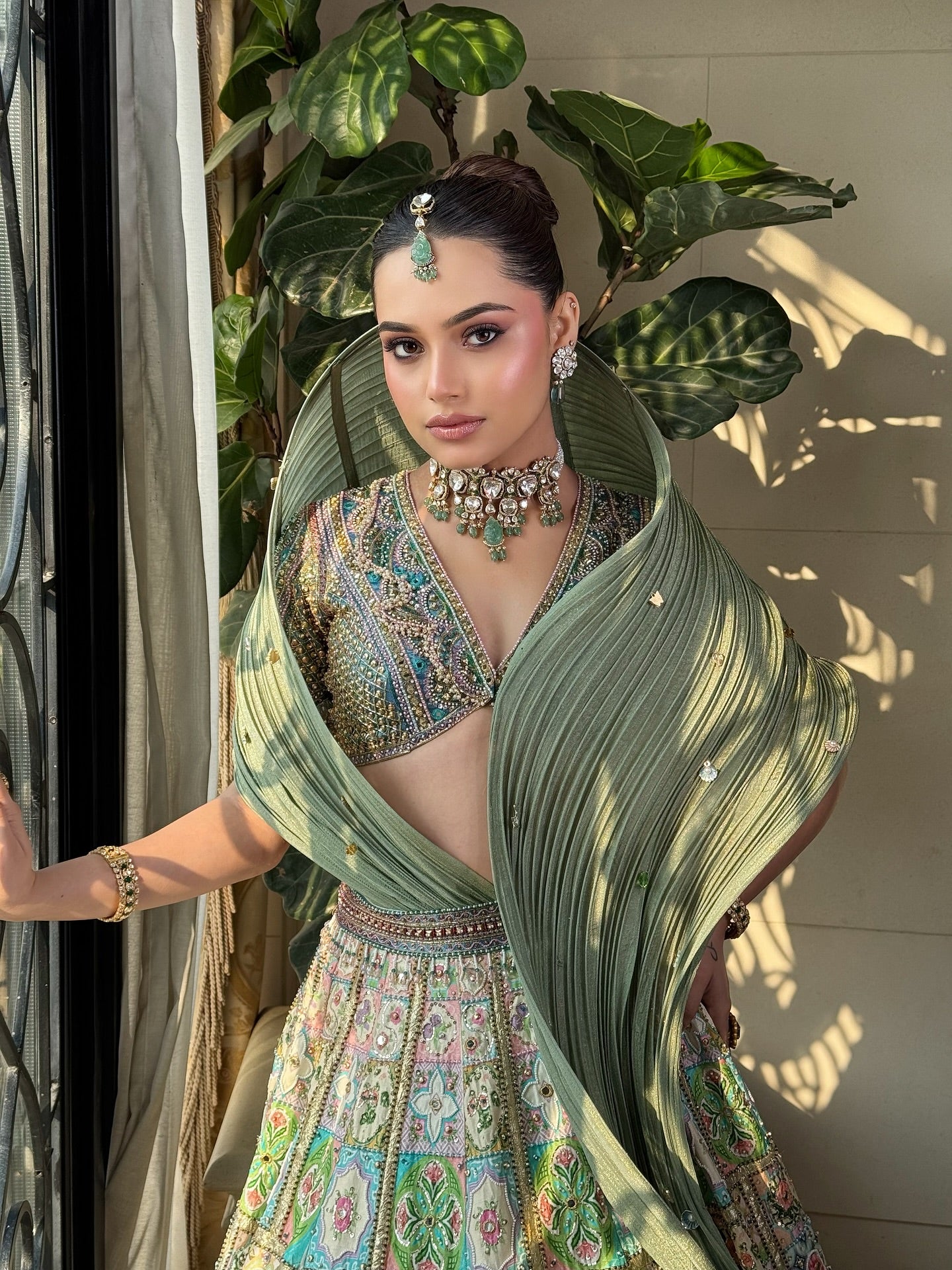 Custom Regal Green Heavy Bridal Lehenga