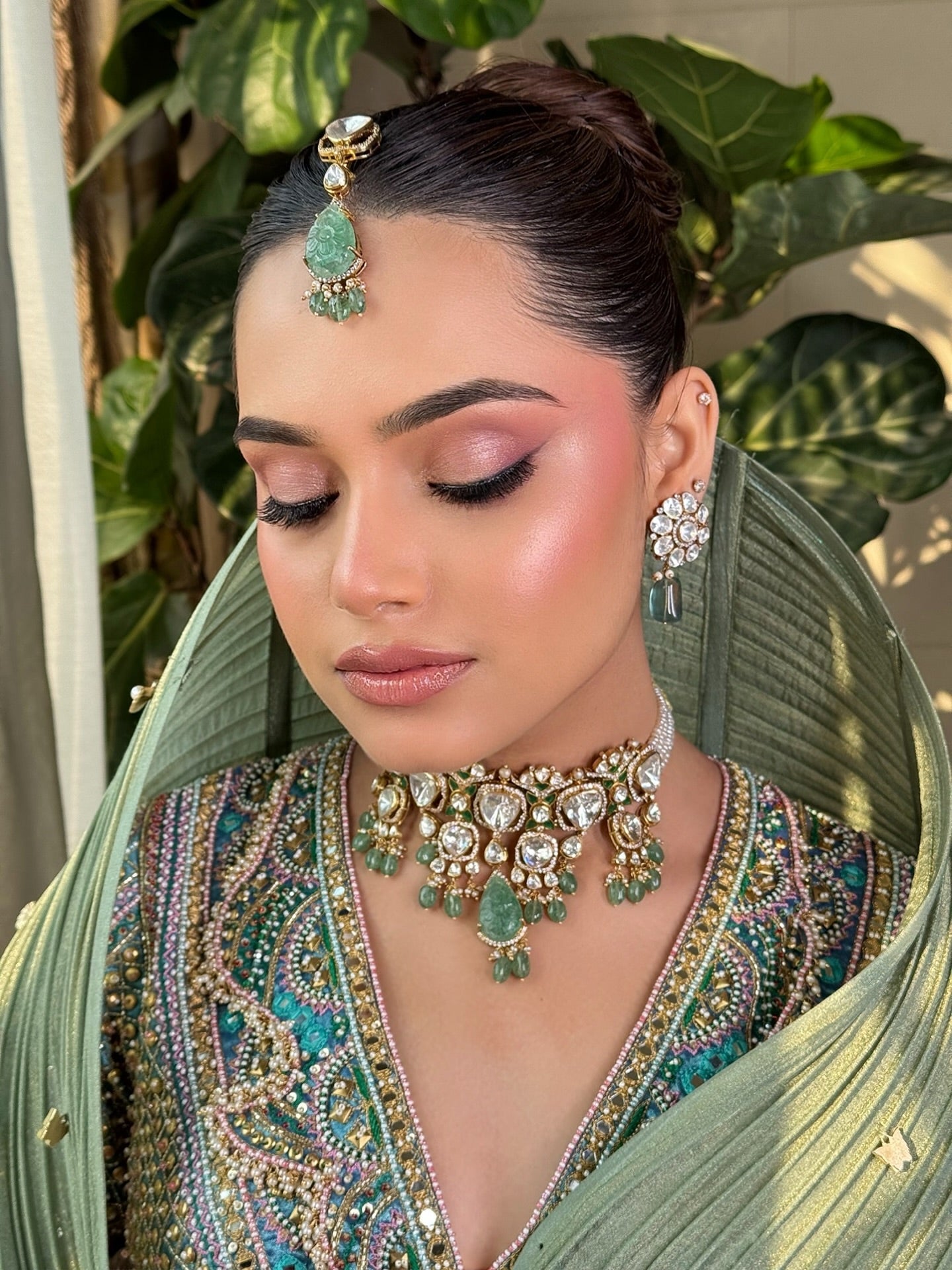 Custom Regal Green Heavy Bridal Lehenga