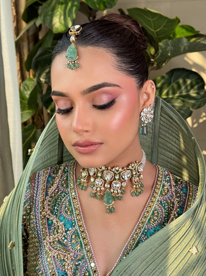 Custom Regal Green Heavy Bridal Lehenga