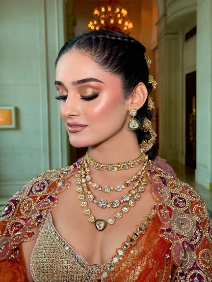 Custom Regal Red and white Bridal Lehenga