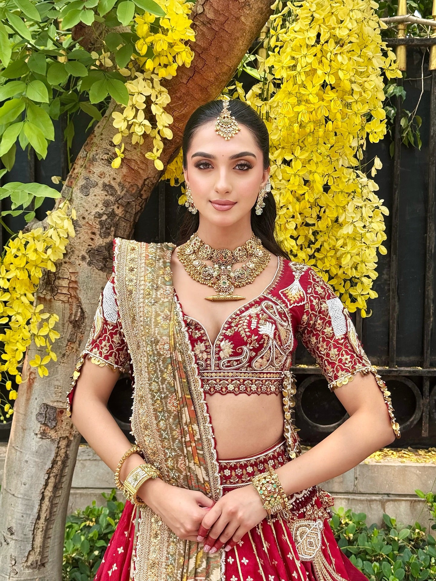 Custom Regal Red Bridal Lehenga