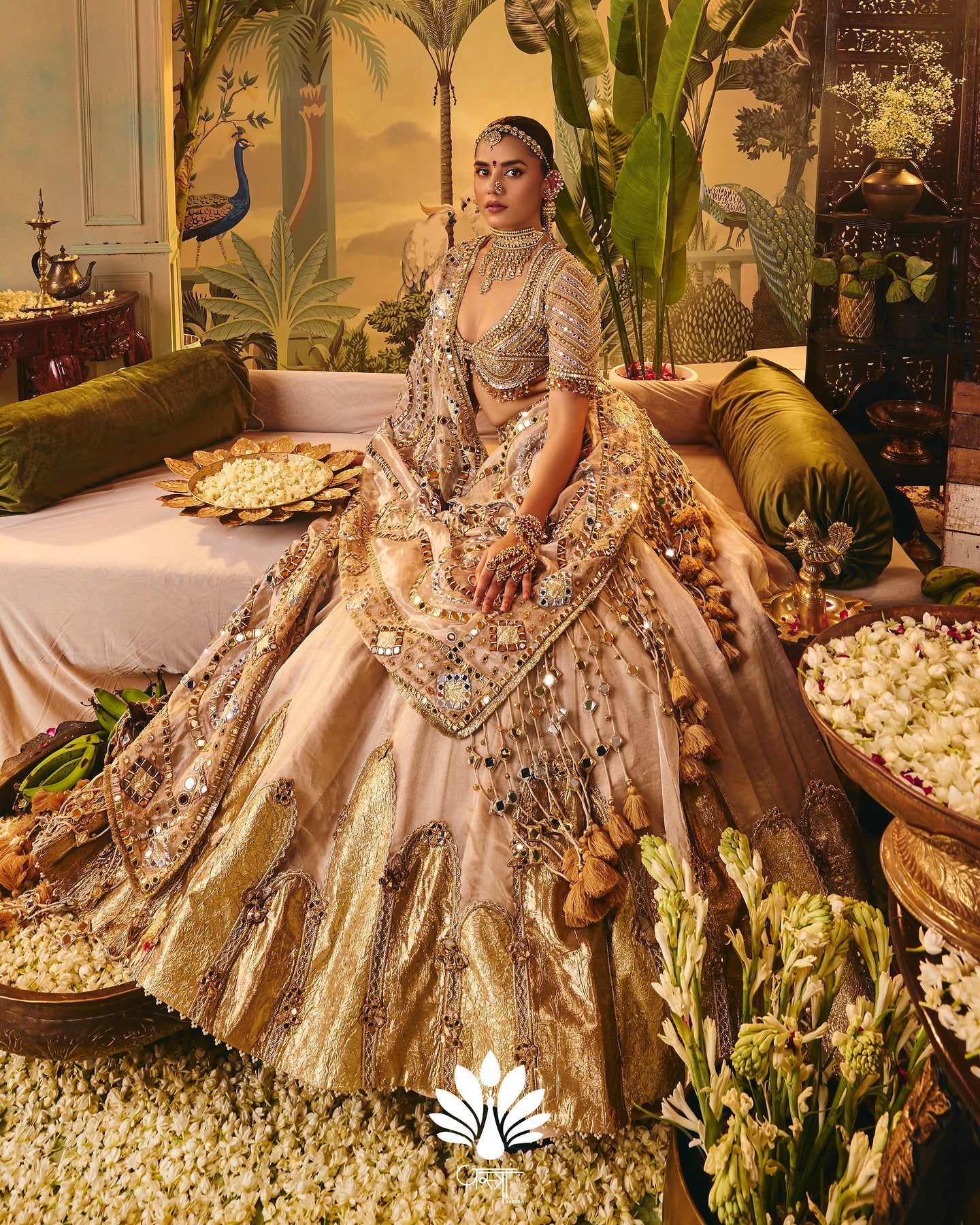 Custom Regal Ivory Bridal Lehenga