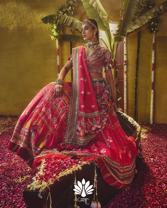 Custom Pink swayamvar Bridal Lehenga