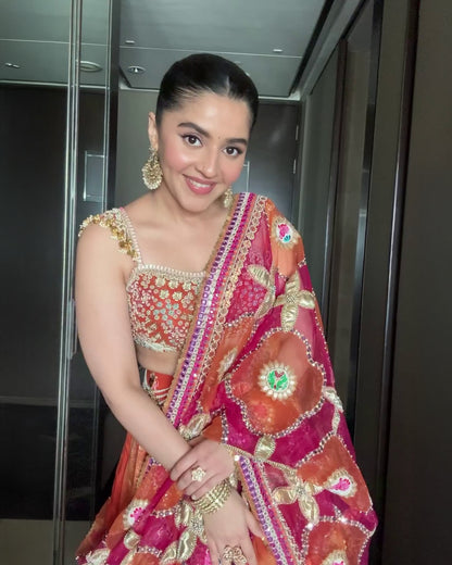 Custom Heavy Regal Red Bridal lehenga