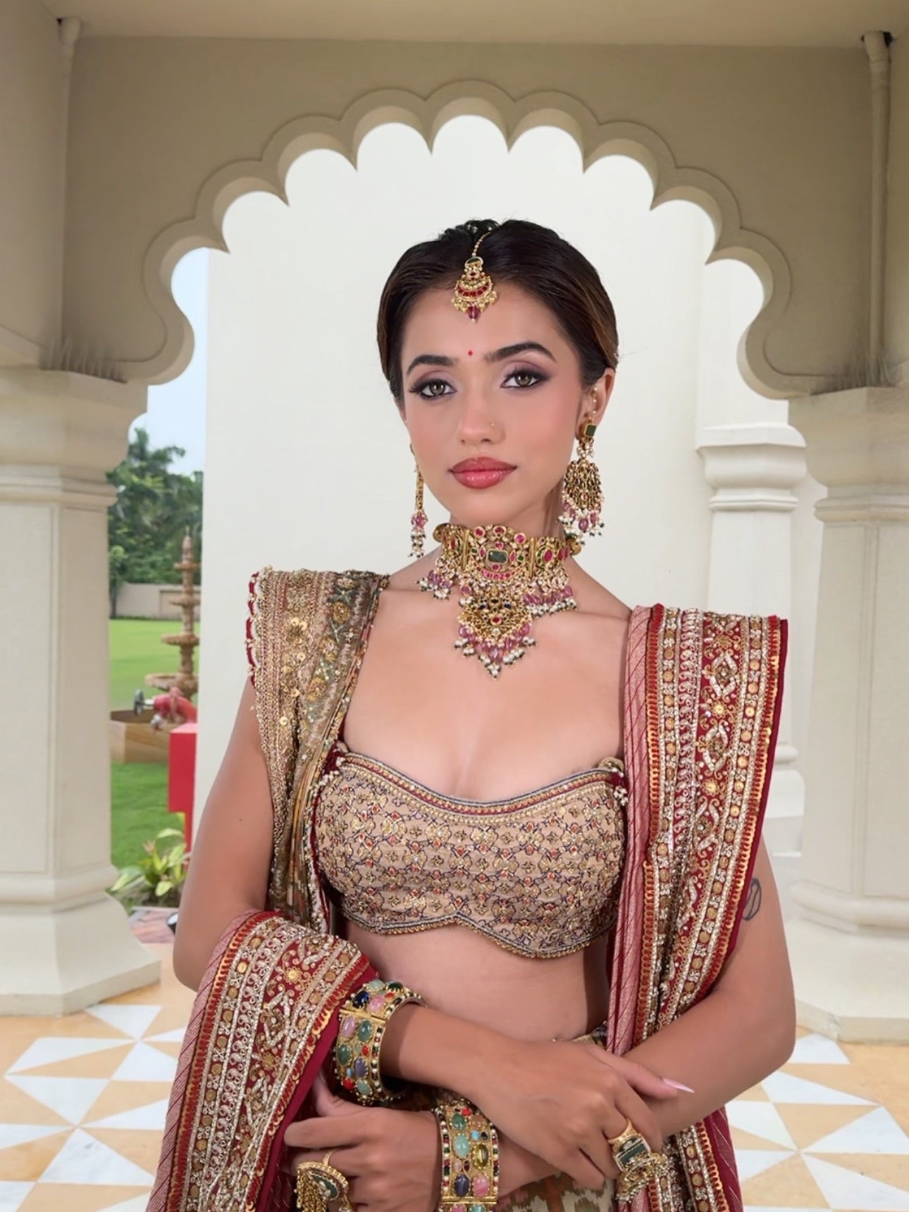 Custom Heavy Red Bridal