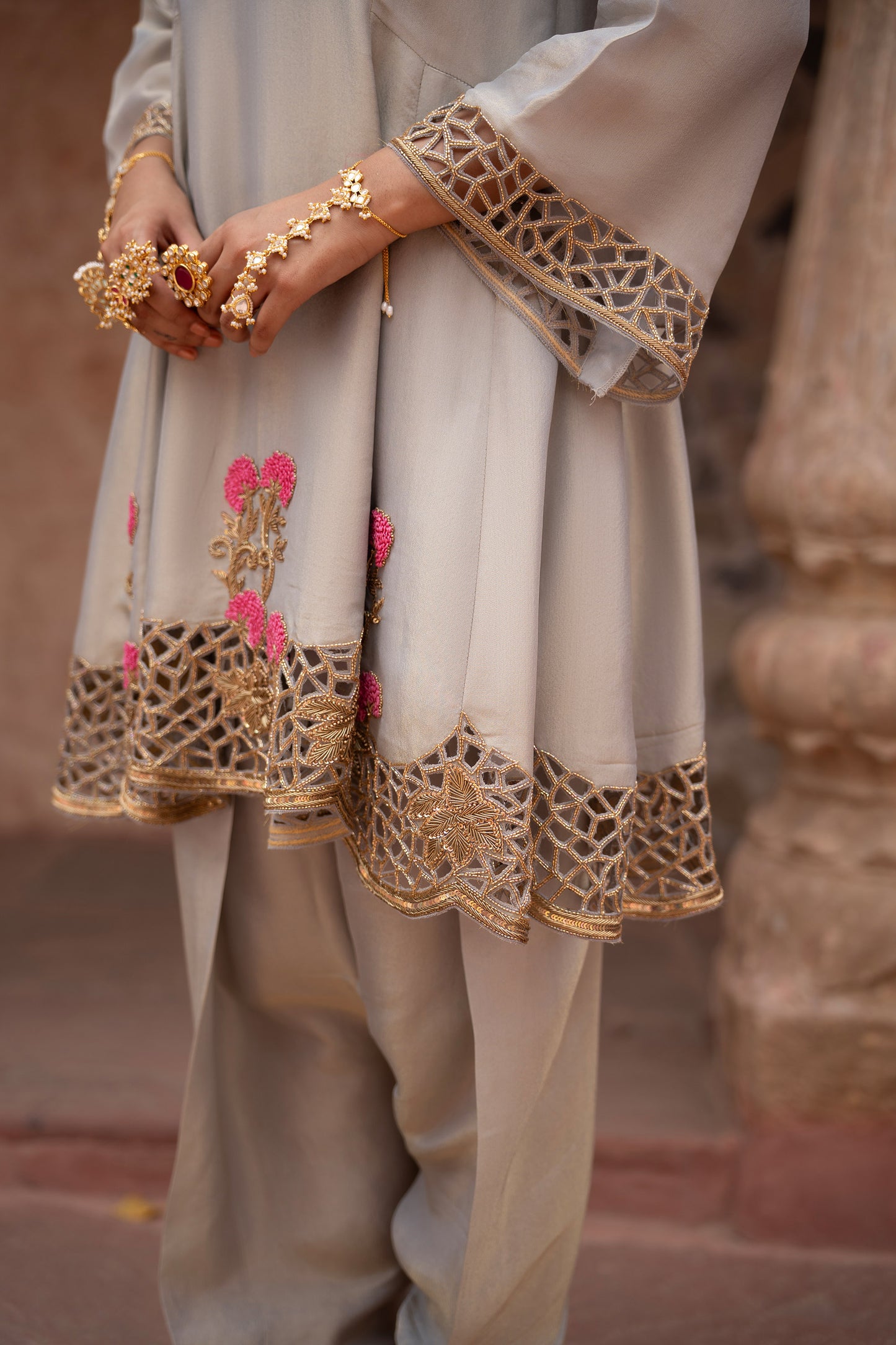 Chaand Baali Hand-Embroidered Anarkali Set