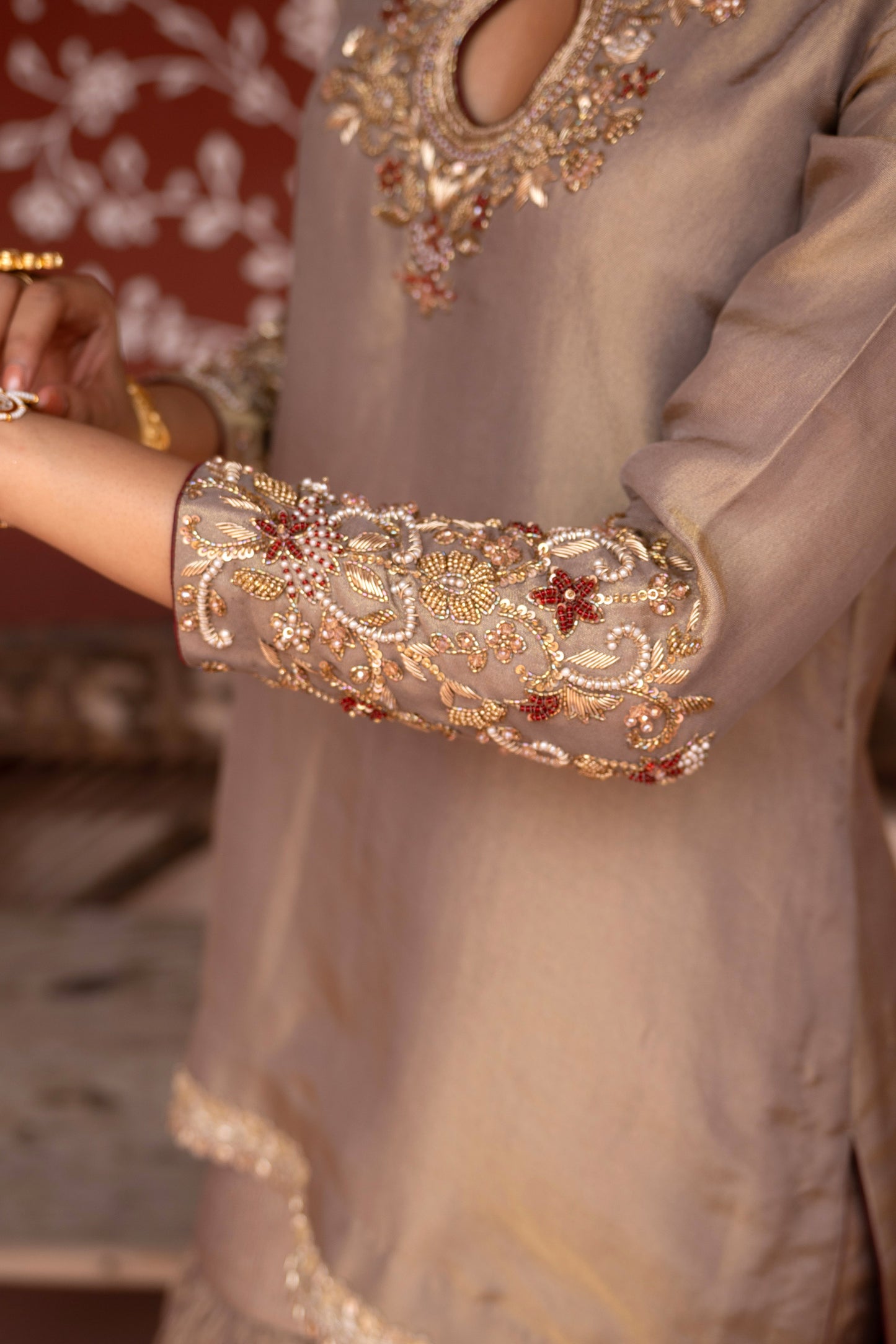 Shahbano Hand-Embroidered Gharara Set