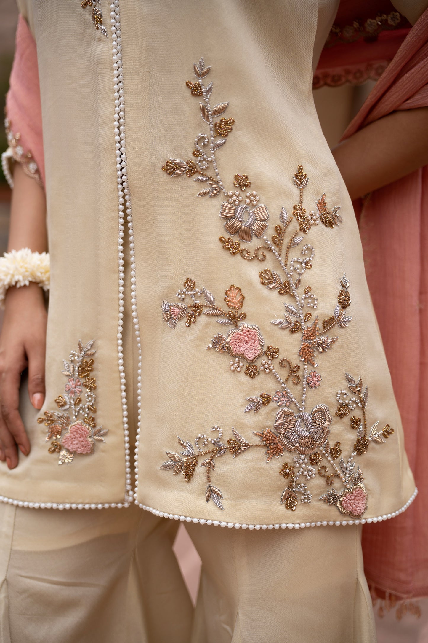 Gulbahaar Hand-Embroidered Gharara Set