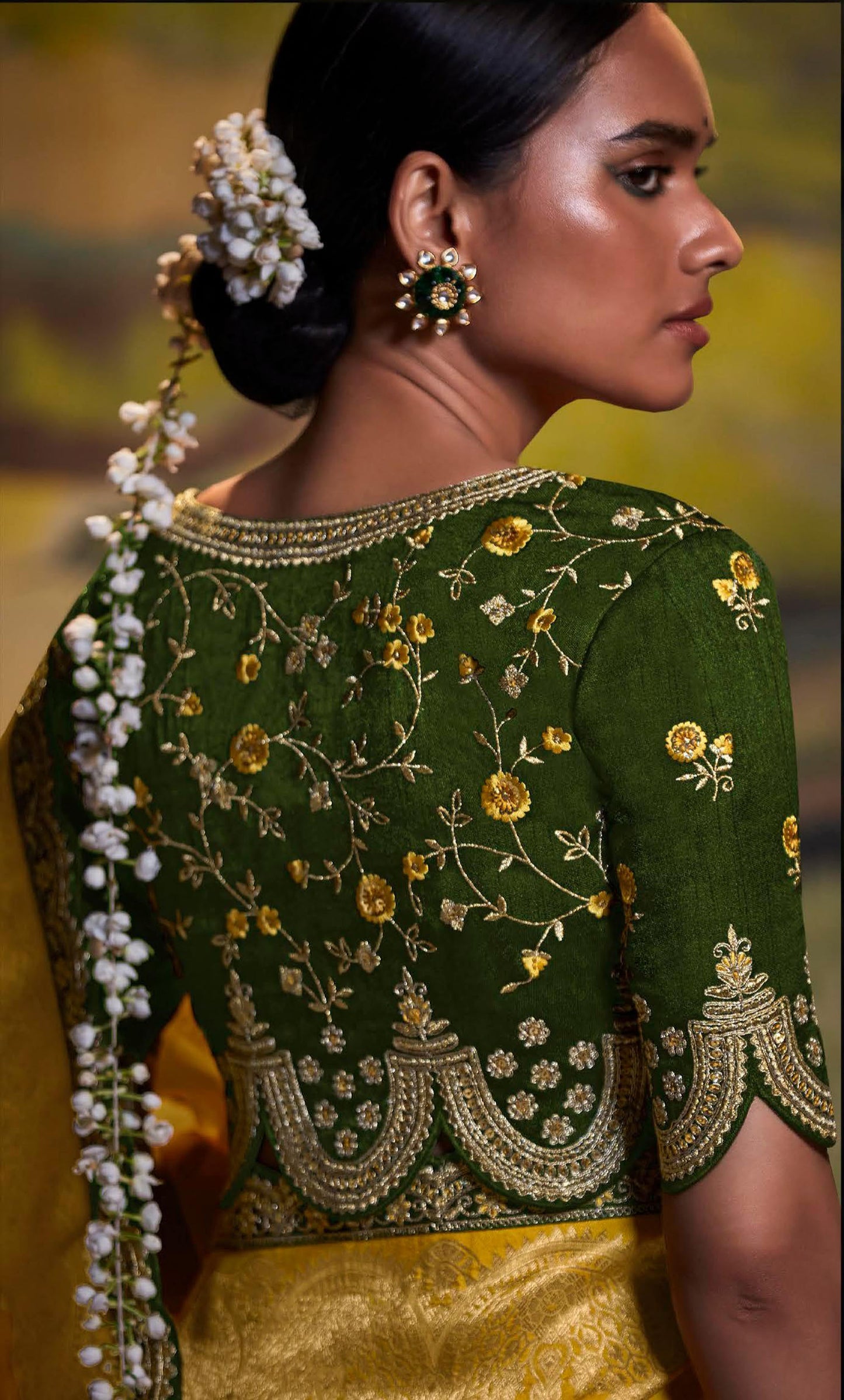 Yellow Dola Silk Sequins embroidered Parnika Festive Saree