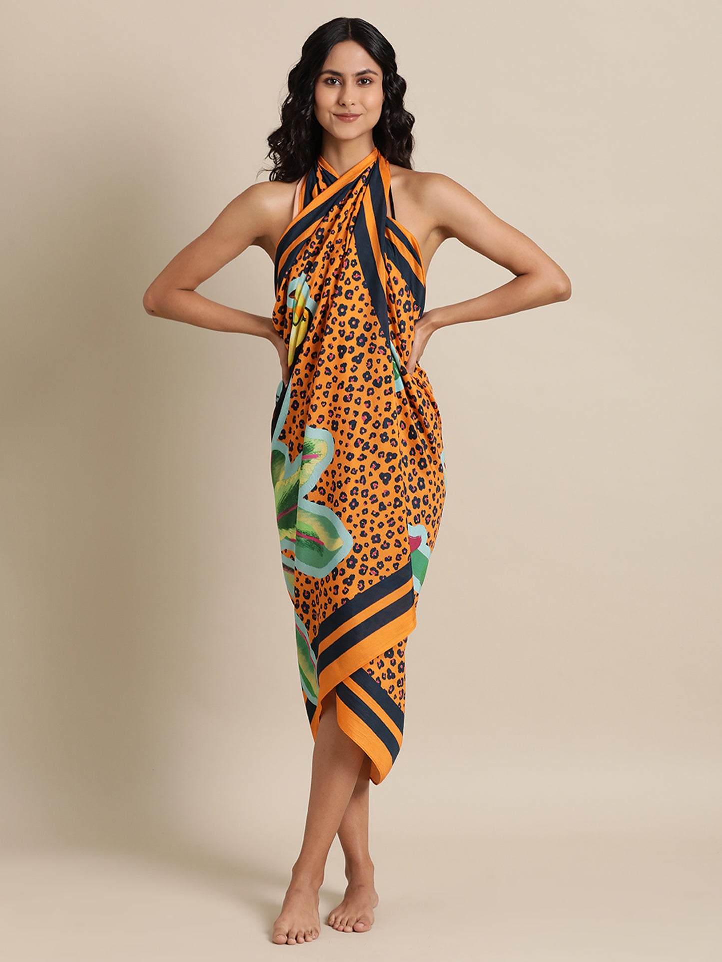 Untamed Tropicals Sarong in Silky Cotton