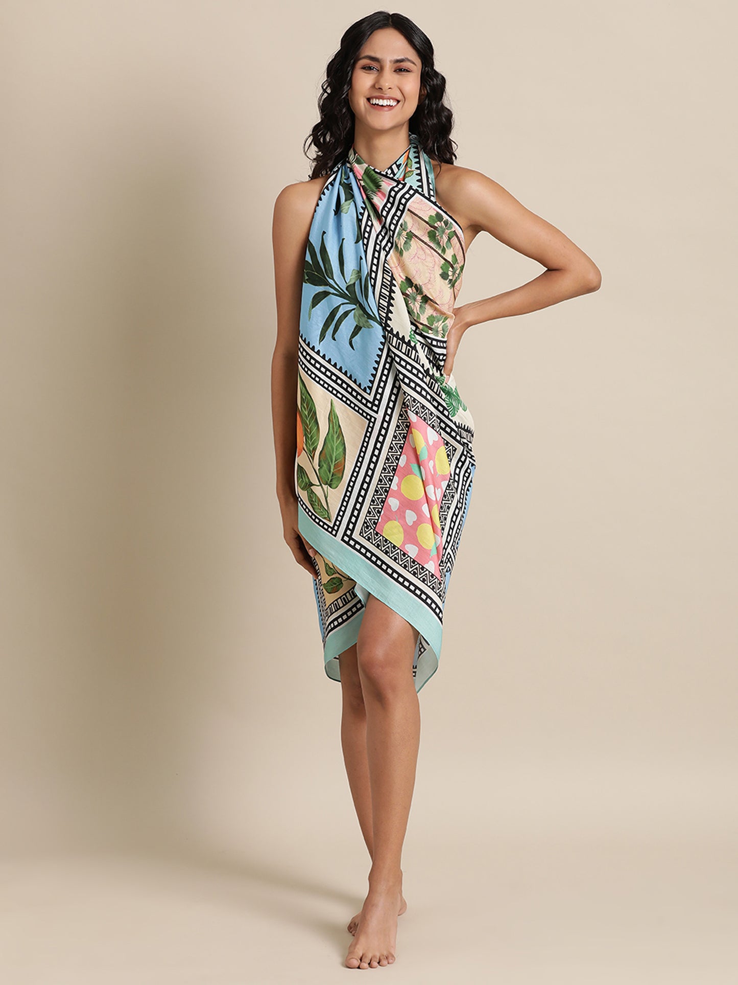 Tropicana Square Dream Sarong inSilky Cotton