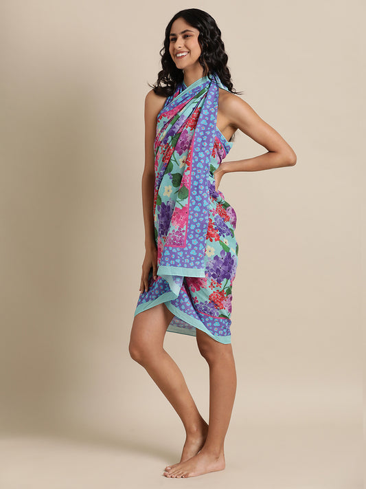 Bloom Burst Sarong In Cotton Mull