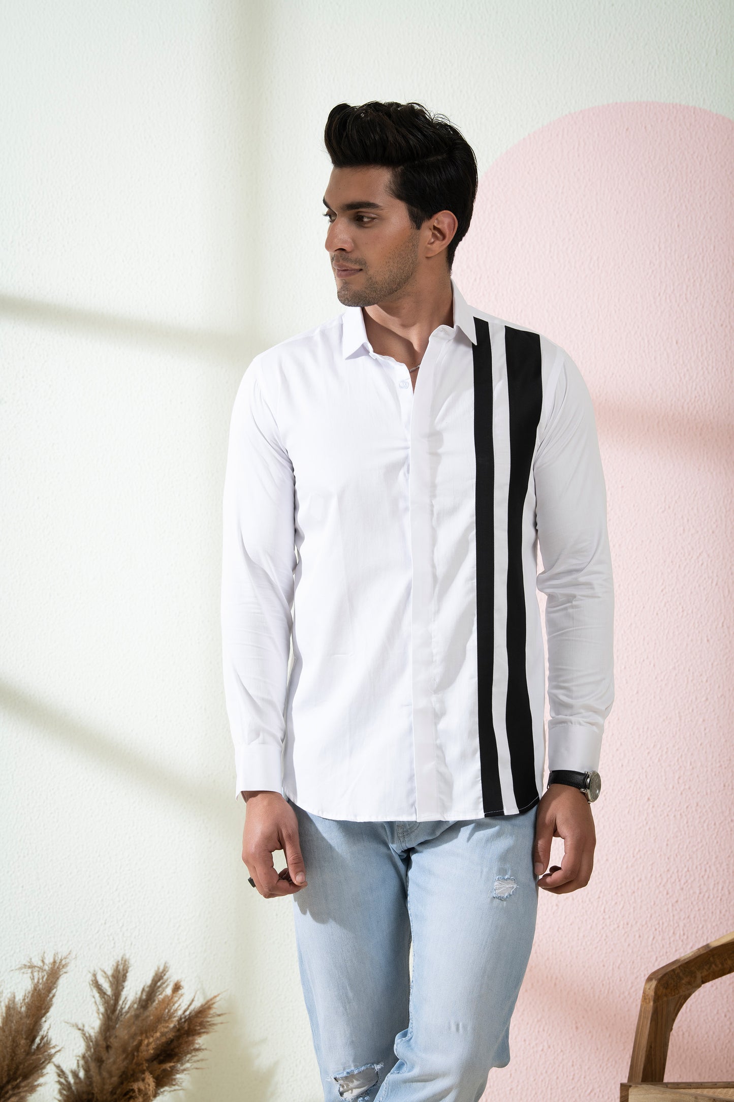 White Giza Cotton Brumo Casual Shirt