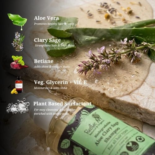 Aloe Clary Sage Shampoo | Oily to Normal Hair | 210g