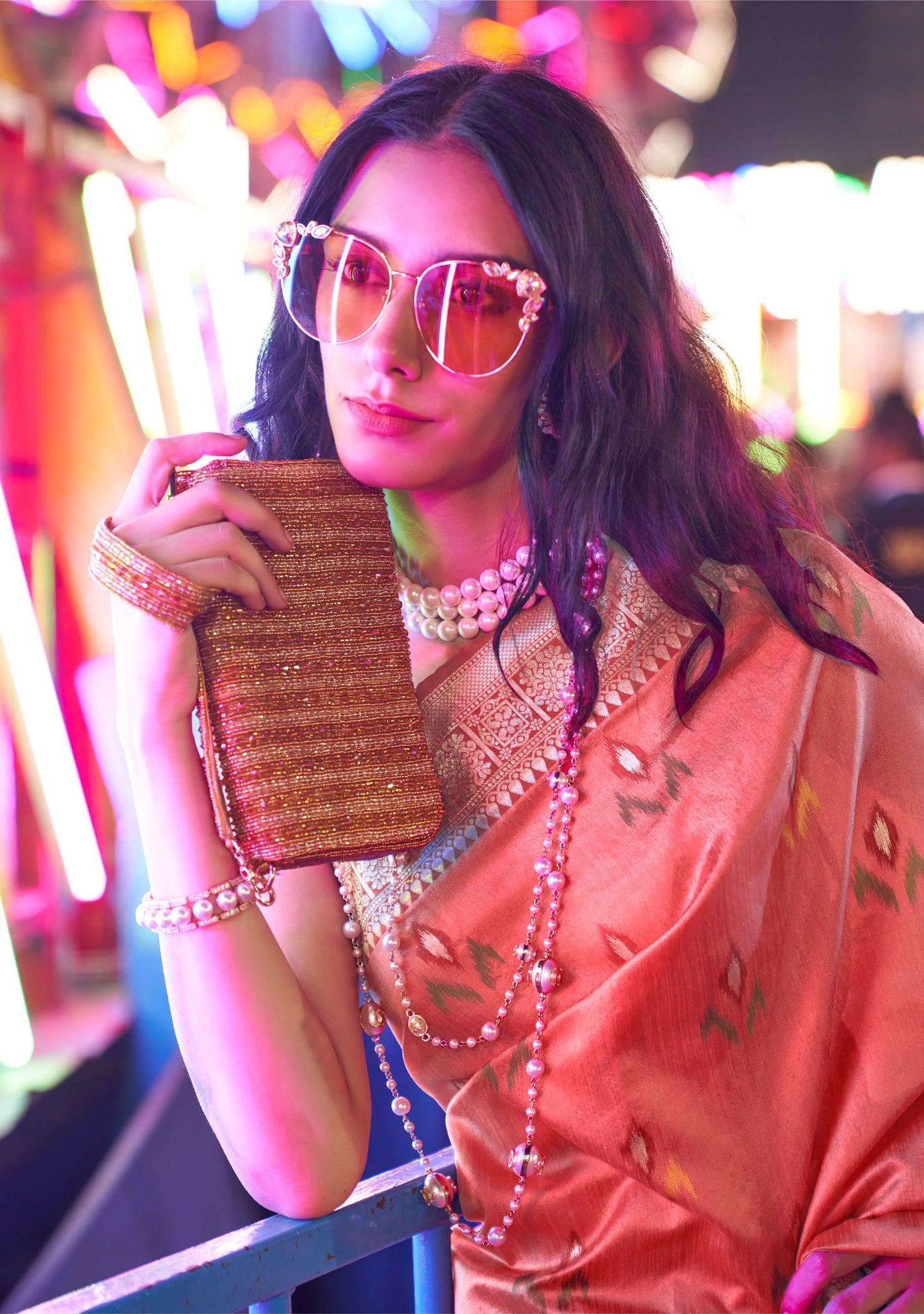 Pink Kaitra Handloom Silk Saree