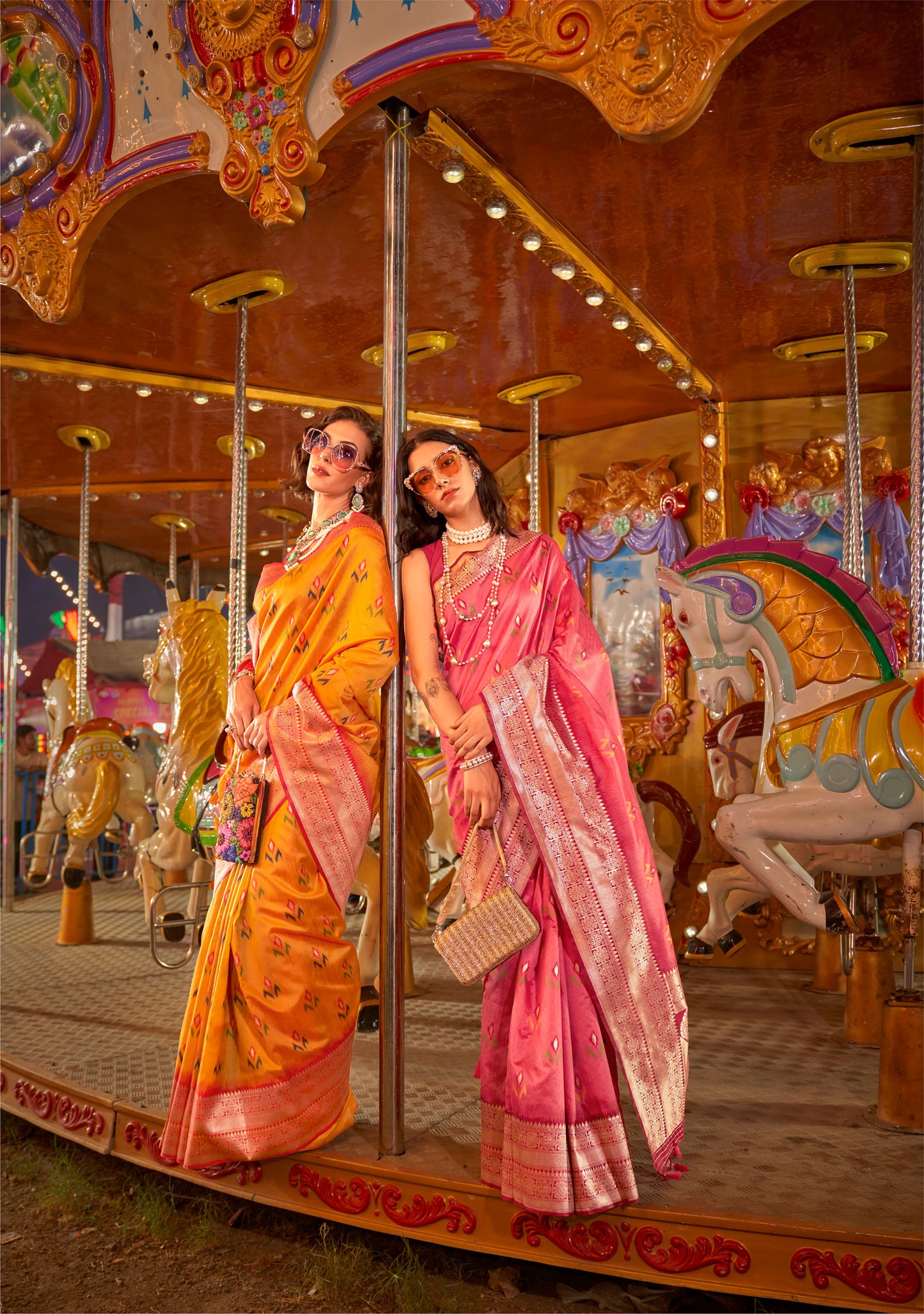 Pink Kaitra Handloom Silk Saree