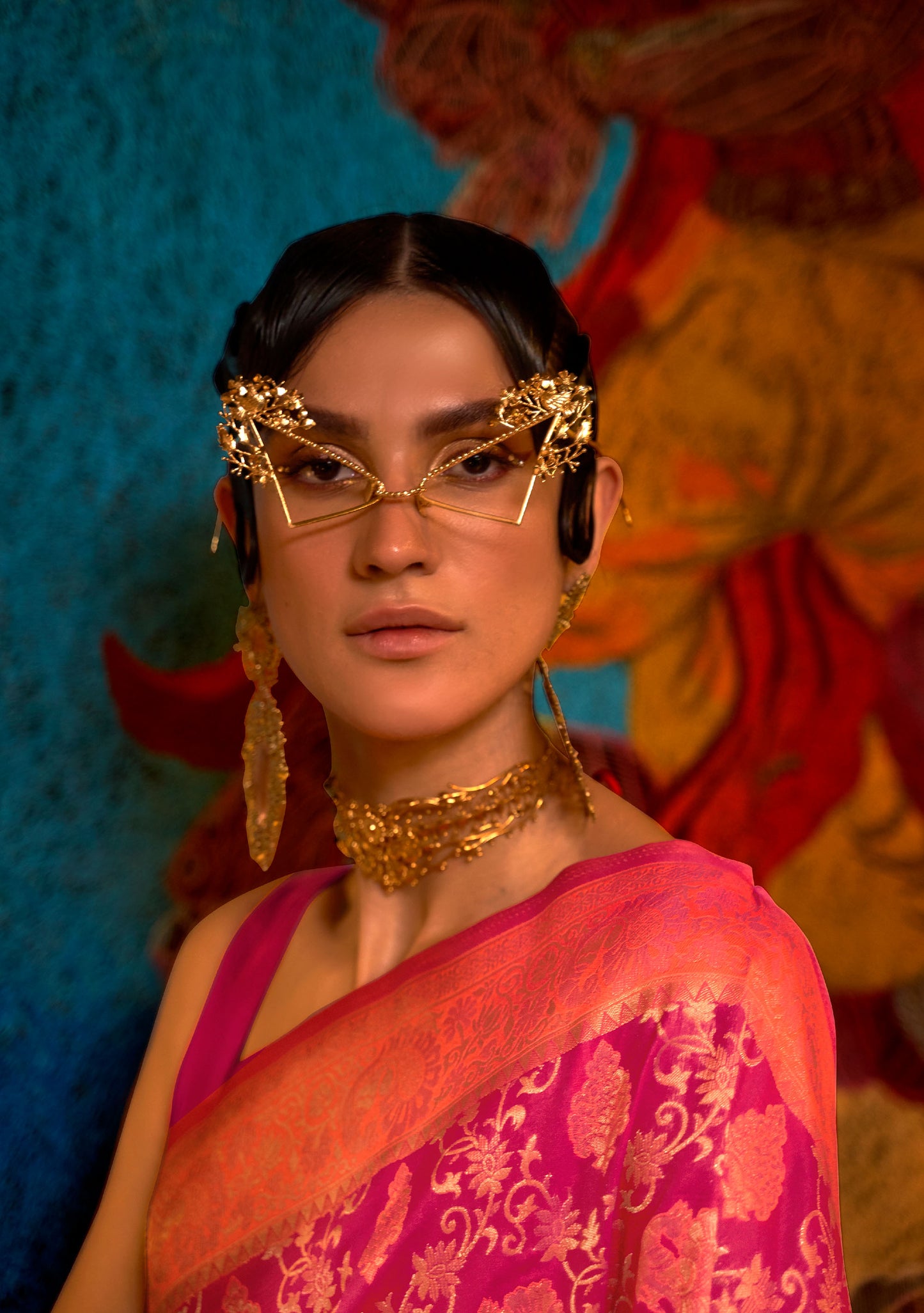 Pink Karzoe Silk Pure Chaap Handloom Saree