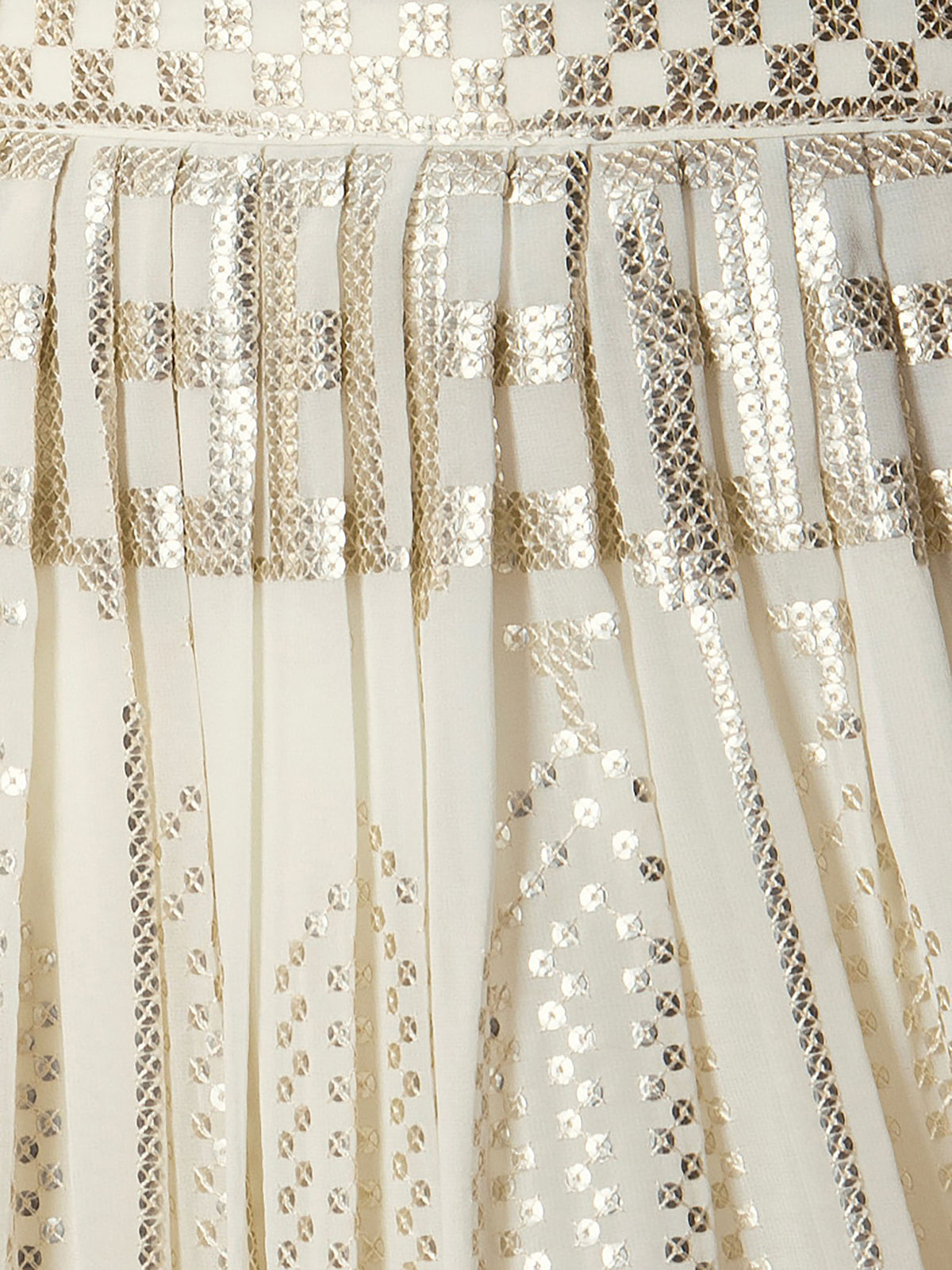 White Sequin & Thread Work Georgette Festive Lehenga Choli