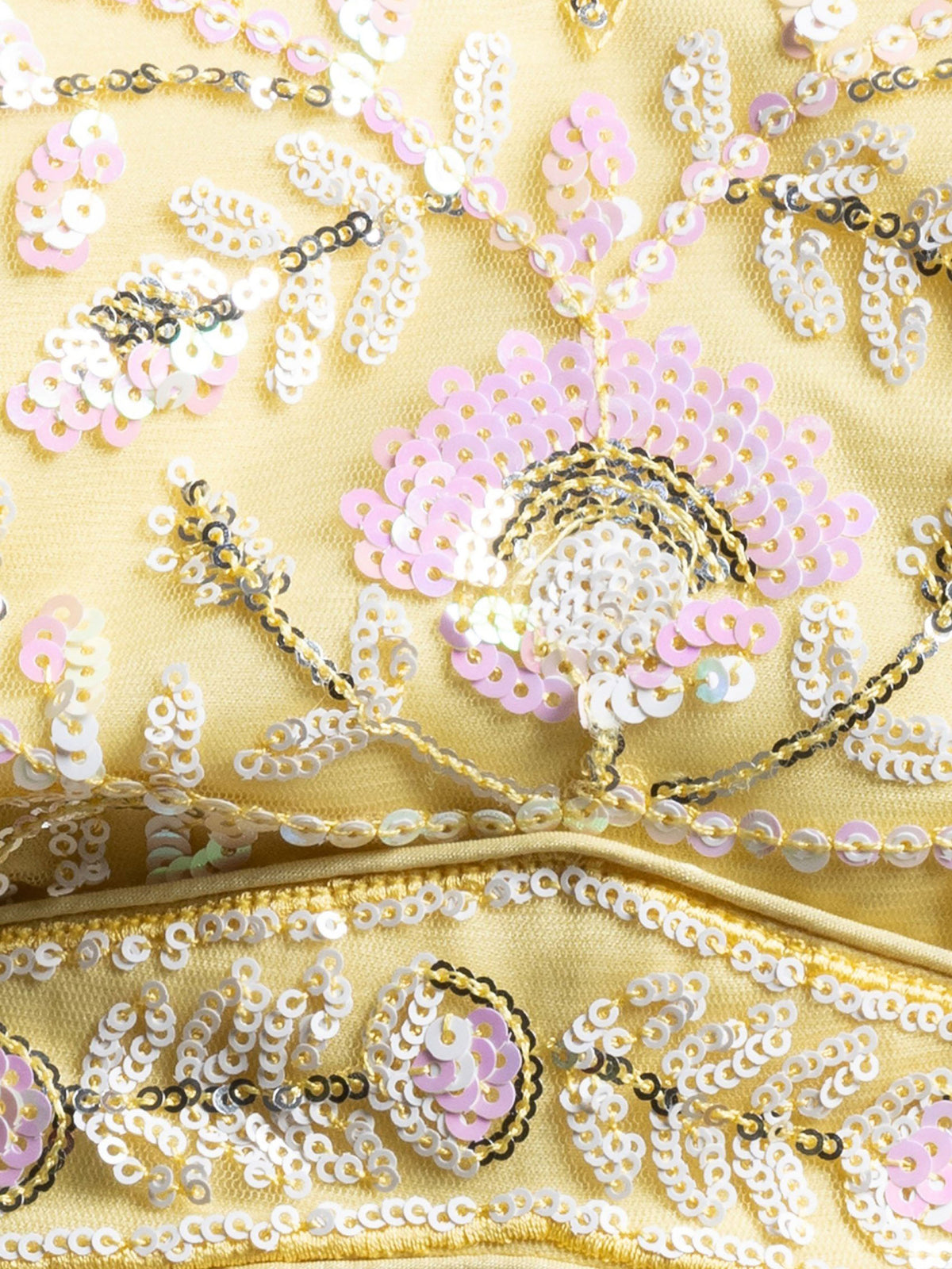 Yellow Thread & Sequins Embroidered Lehenga Choli for Haldi