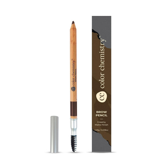 Color Chemistry Eyebrow Pencil MAHOGANY EB02, 1.08 g | With Spoolie - Outline, Shape & Fill Brows with Ultra-Precise Dual Ended Brush | Long-Lasting, Natural Looking & Cruelty-Free Formula for Every Brow