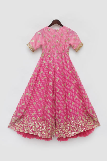 Pink Bandhaj Jumpsuit