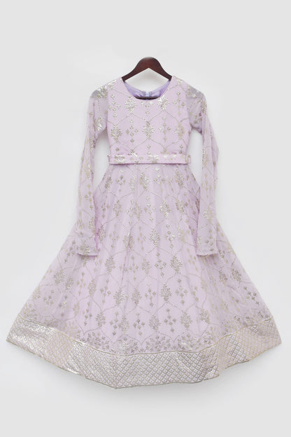 Lilac Embroidered Anarkali