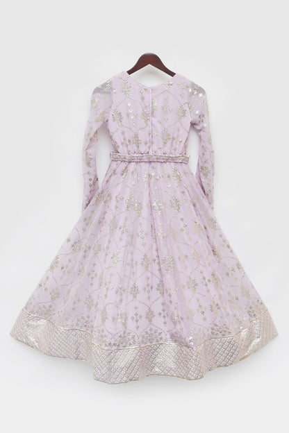Lilac Embroidered Anarkali
