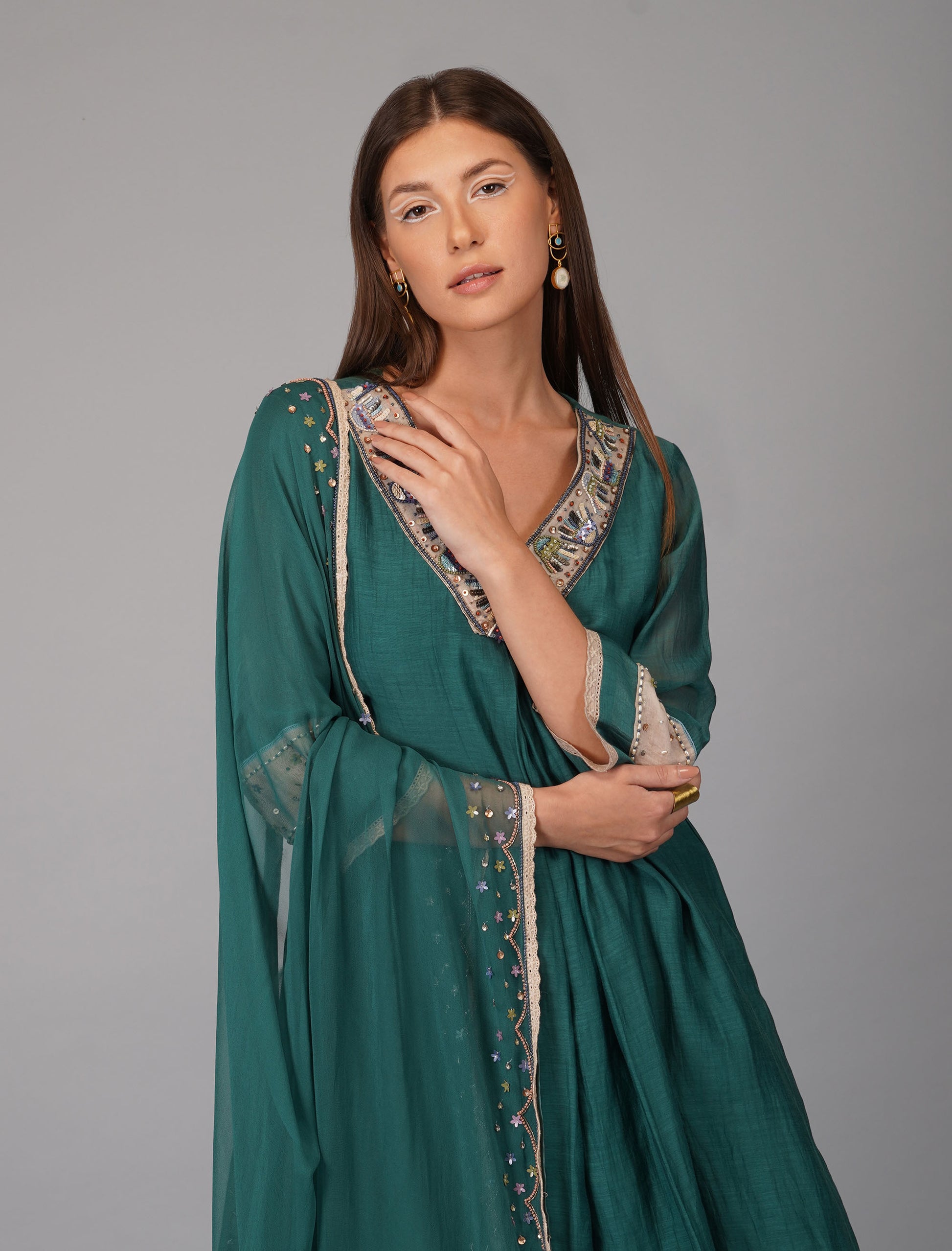 Egyptian Flower Green Suit Set Mohi fashion Egyptian Flower Green Suit Set Mohi fashion