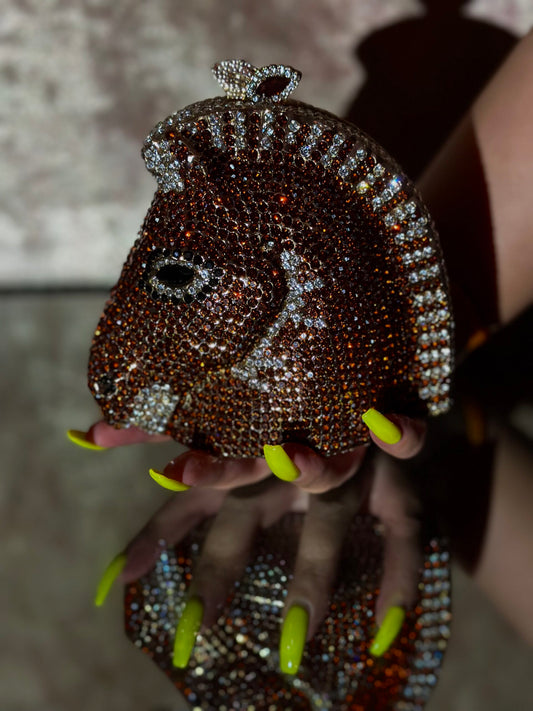 Majestic Gallop Glamour Swarovski Horse Clutch