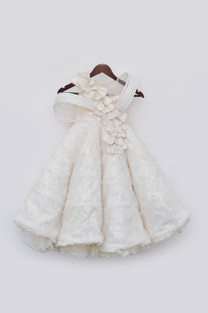 Off white Butterfly Gown