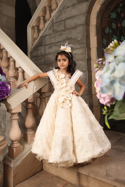 Off white Butterfly Gown