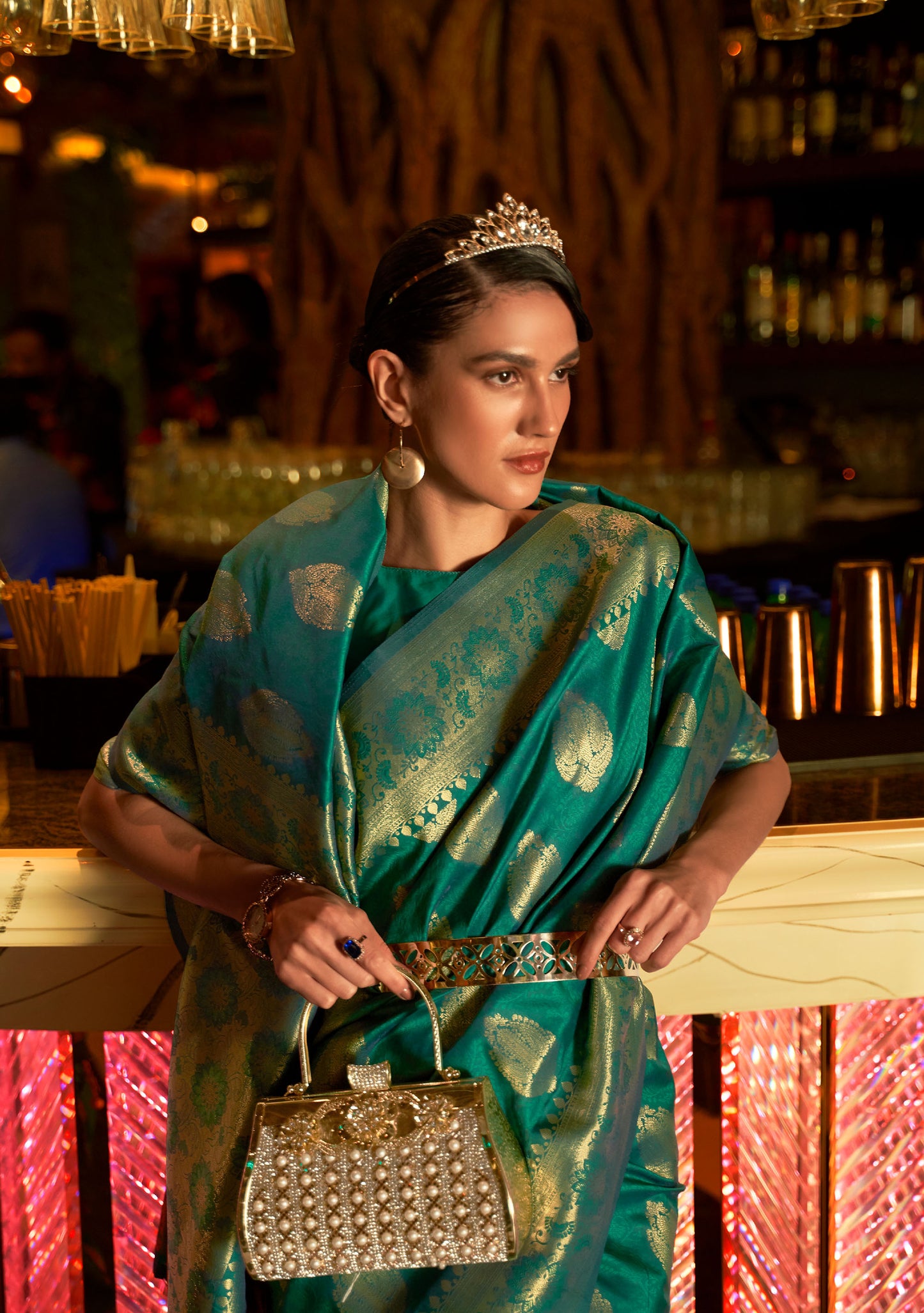 Green Kihaarika Silk Handloom Saree