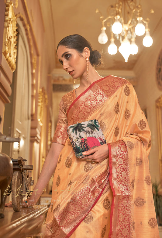 Dark Mustard Karmani Silk Handloom Saree