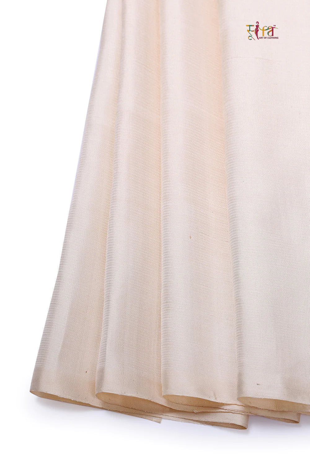 Handloom Pearl white Pure Silk Kanchi Contemporary Saree