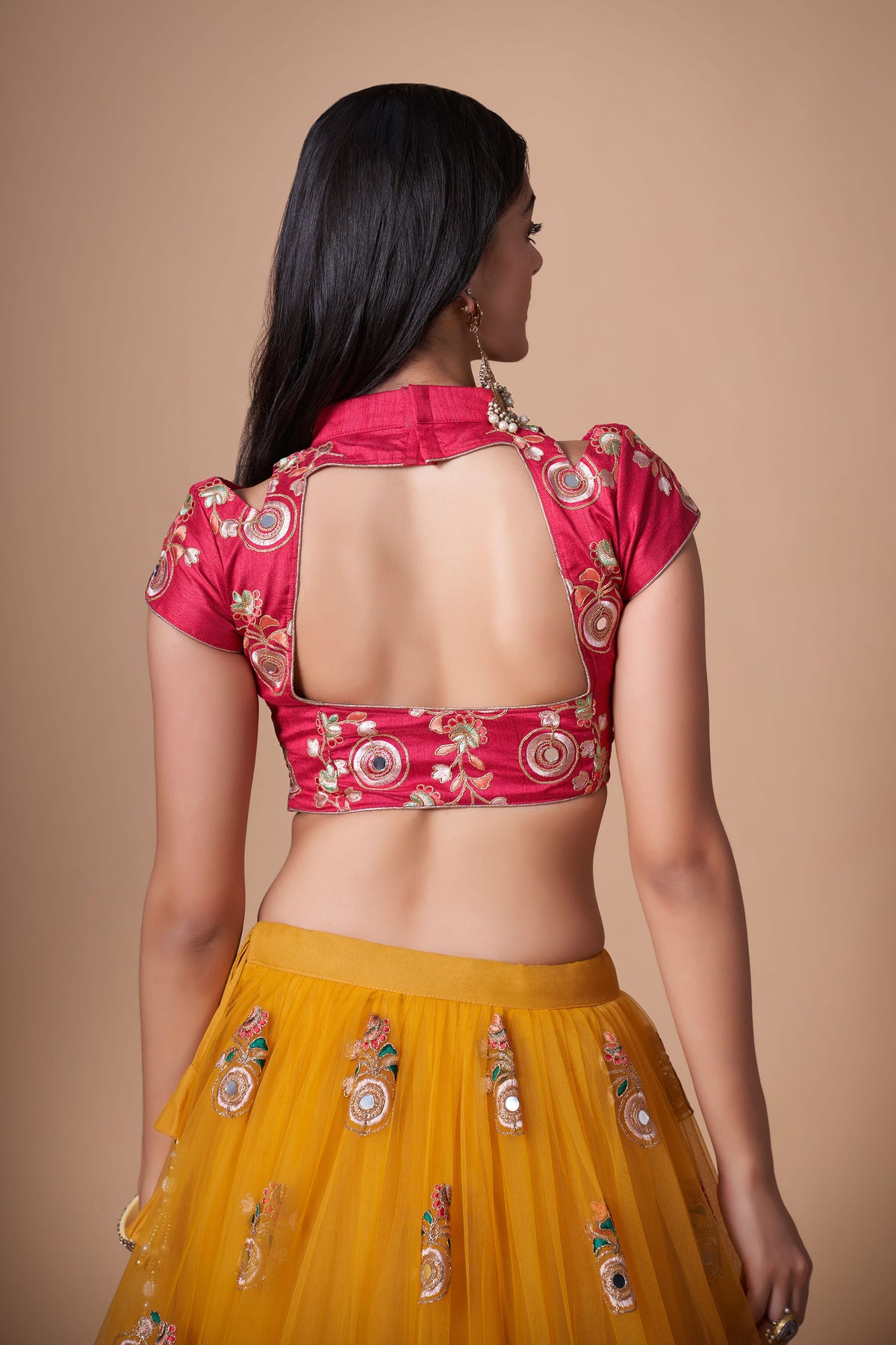Yellow Soft Net Zari & Dori Embroidered Haldi Lehenga Choli