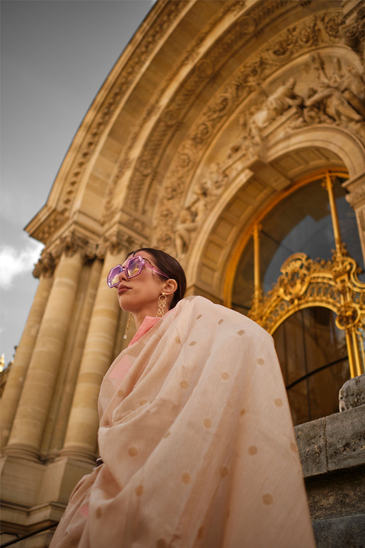 Beige Khwaab Handloom Khadi Silk Saree